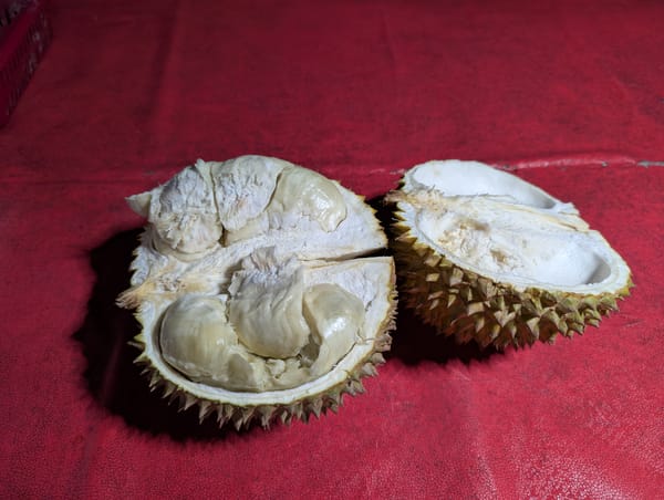 サラワクキング ドリアンを食す@コタキナバル